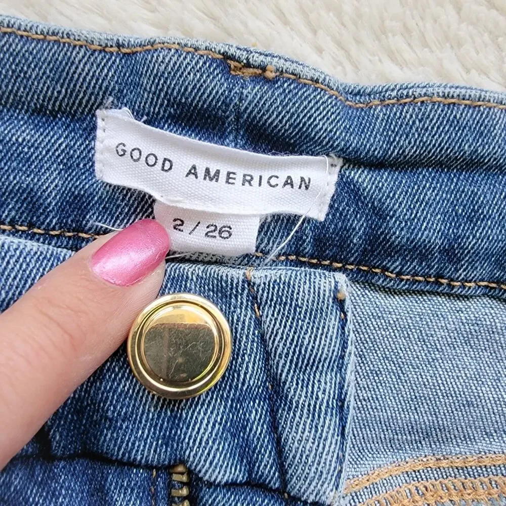 Good American Raw Hem High Rise Skinny Jeans - Picture 5 of 5